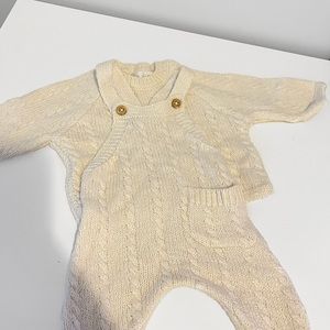 Zara Baby Knit Sweater and Overalls